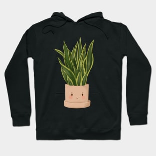 Cute Plant Illustration, Snake Plant Hoodie